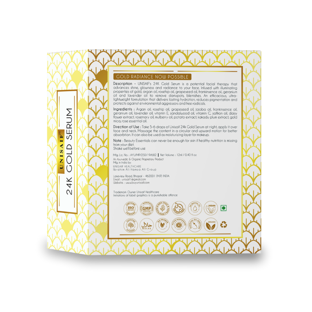 24k Gold Serum 12ml | Glow & Brightening