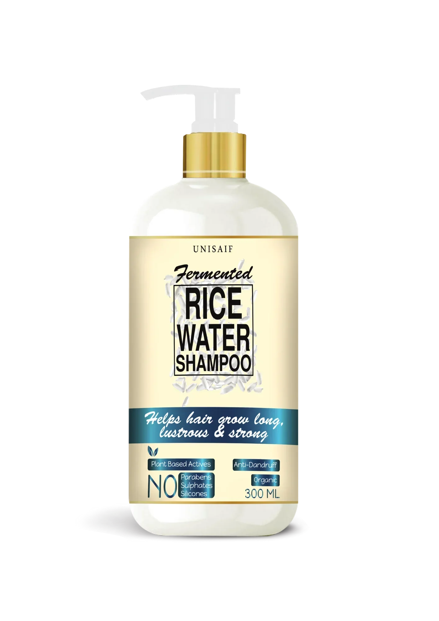 Rice Water Shampoo 300ml | Frizz Control & Shine | Sulphate & Paraben Free