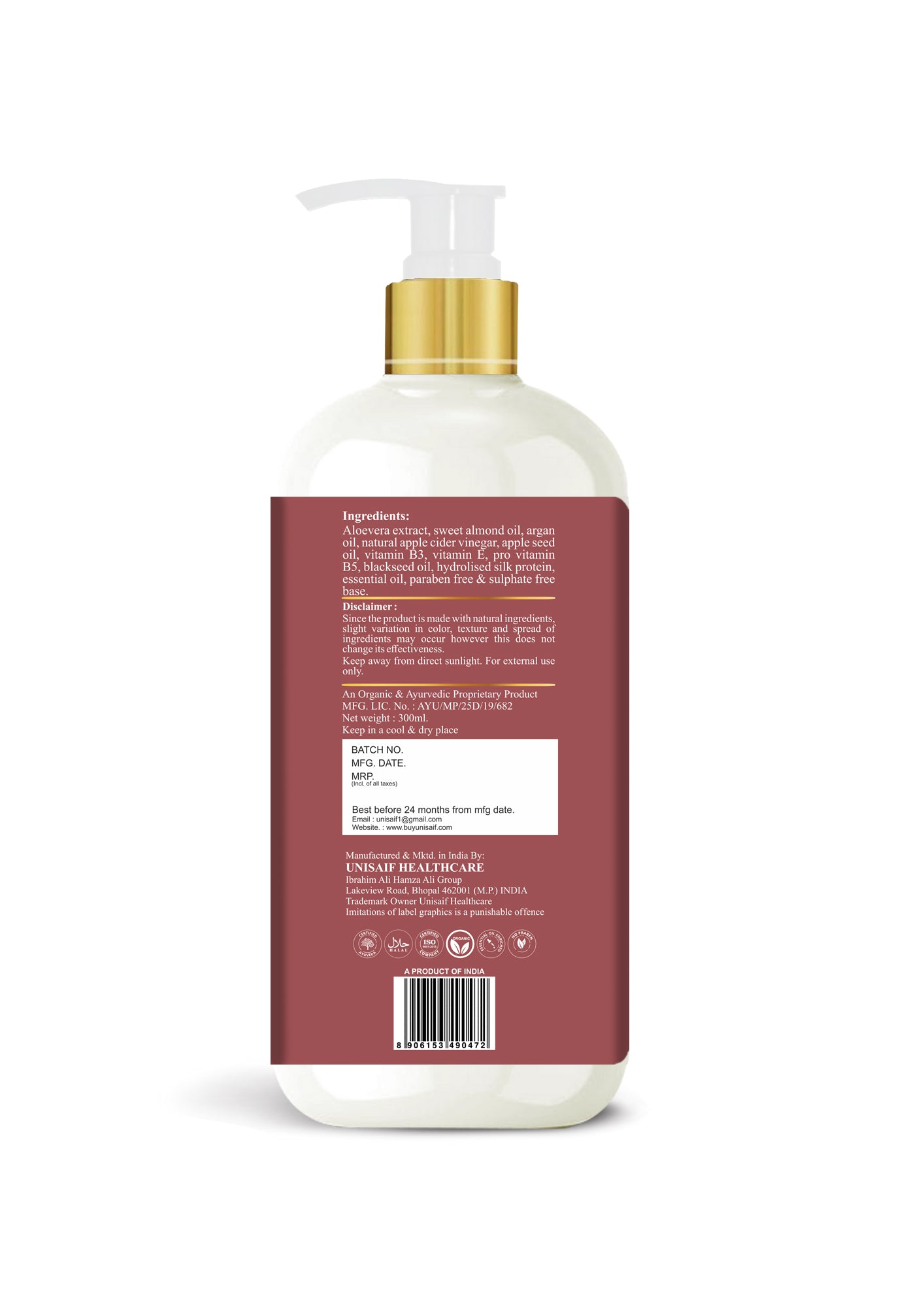 Apple Cider Vinegar Shampoo 300ml | Anti-Dandruff & Smoothening