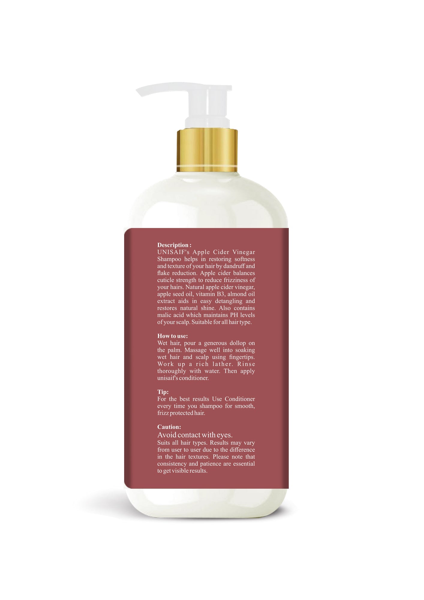 Apple Cider Vinegar Shampoo 300ml | Anti-Dandruff & Smoothening