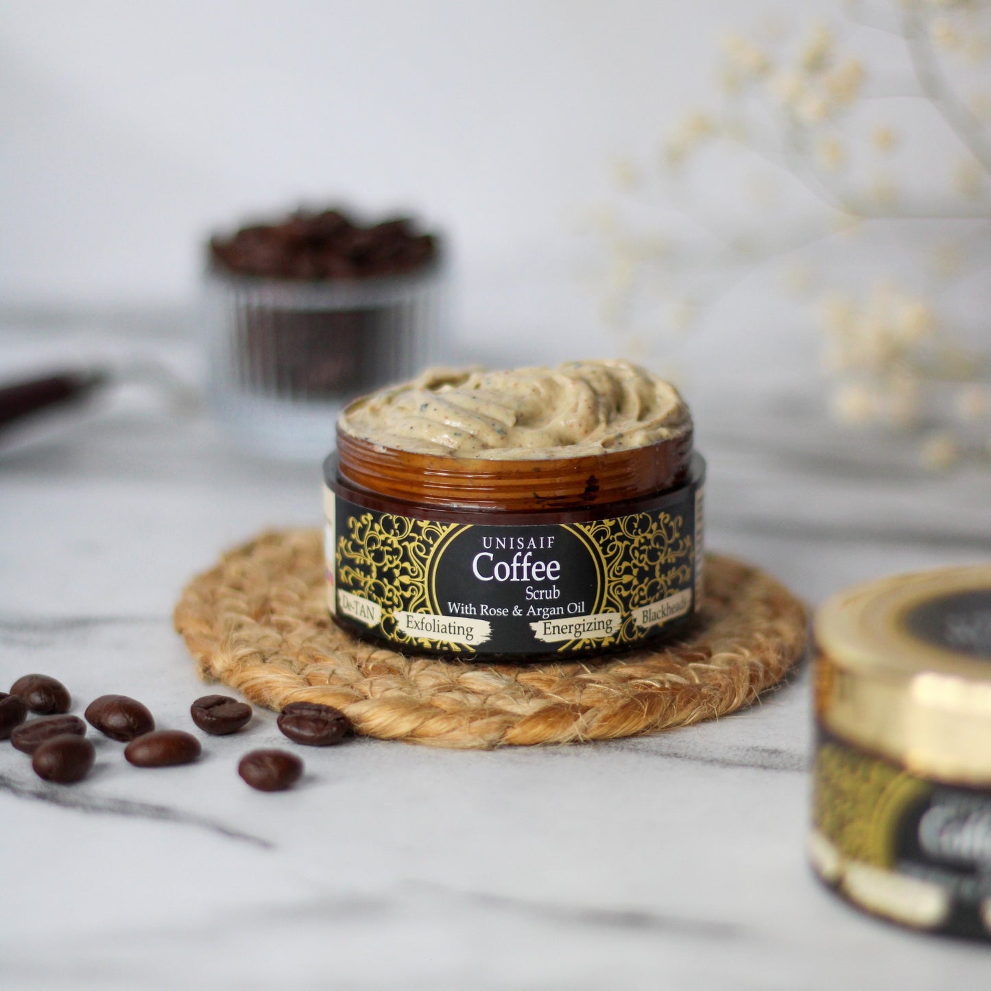 Coffee Organic Scrub 50g | Rose Oil | Hydrate