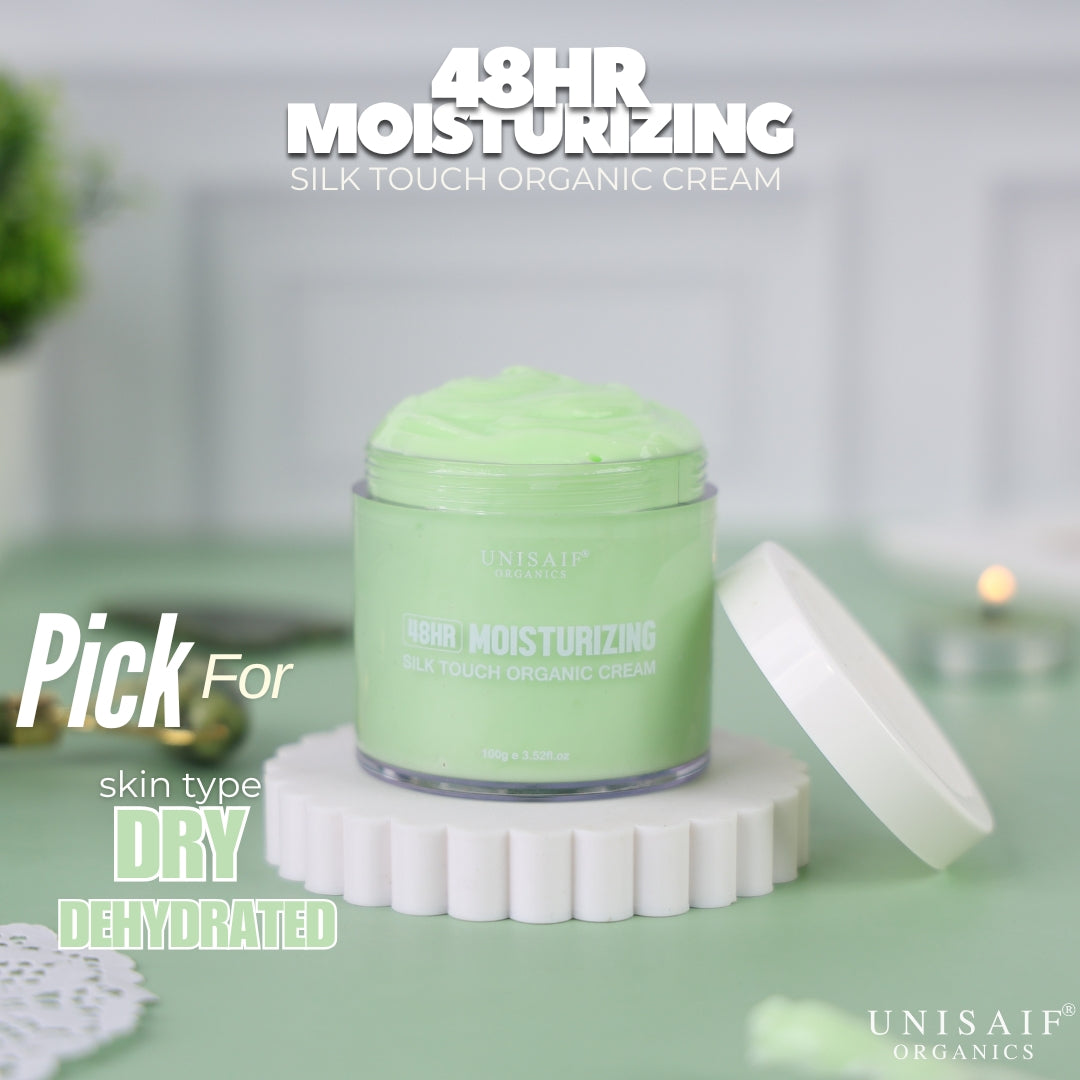 48HR Moisturizing Organic Cream 100g | Silk Touch for Dry Skin