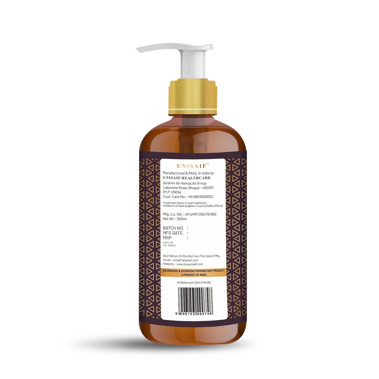 Oud Nazeef Body Wash 300ml | Sulphate & Paraben Free | Nourishing