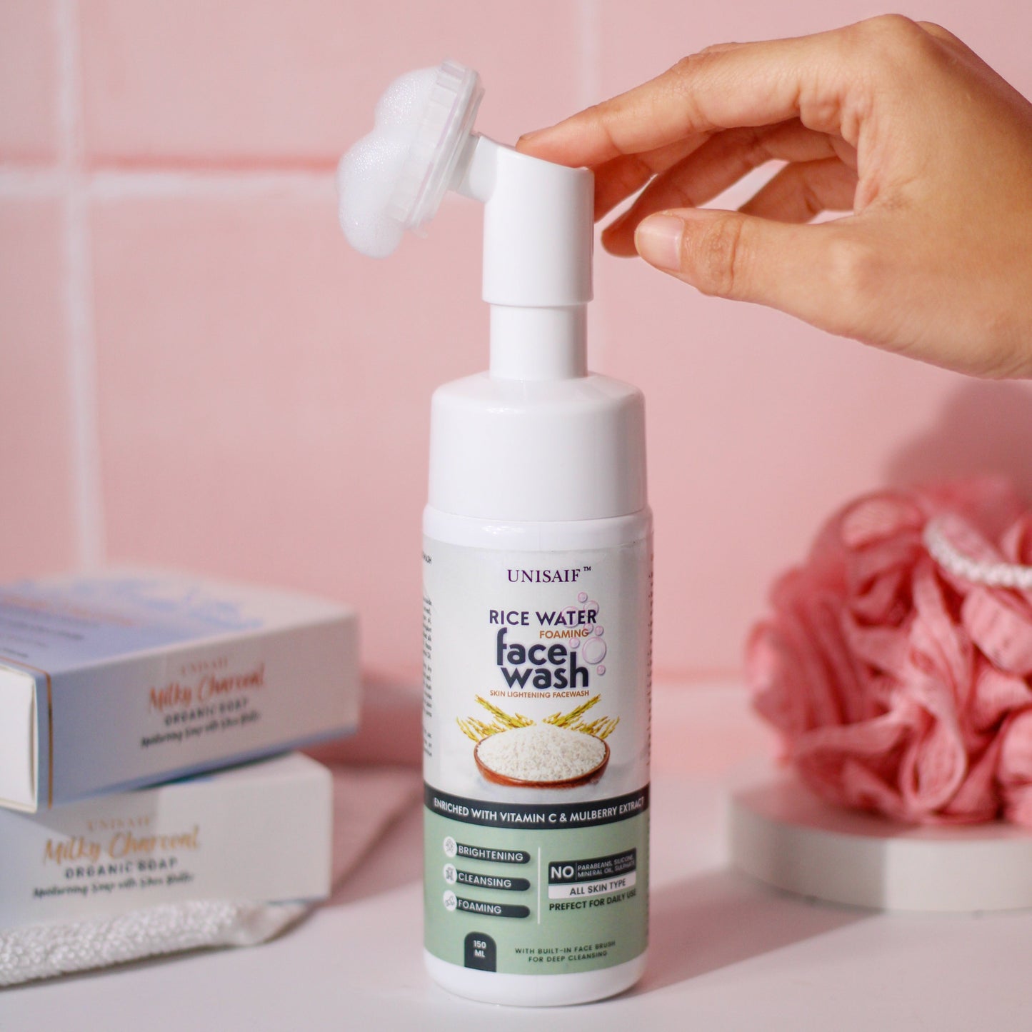 Rice Water Foaming Facewash 150ml | Vitamin C & Mulberry | Brightening & Cleansing