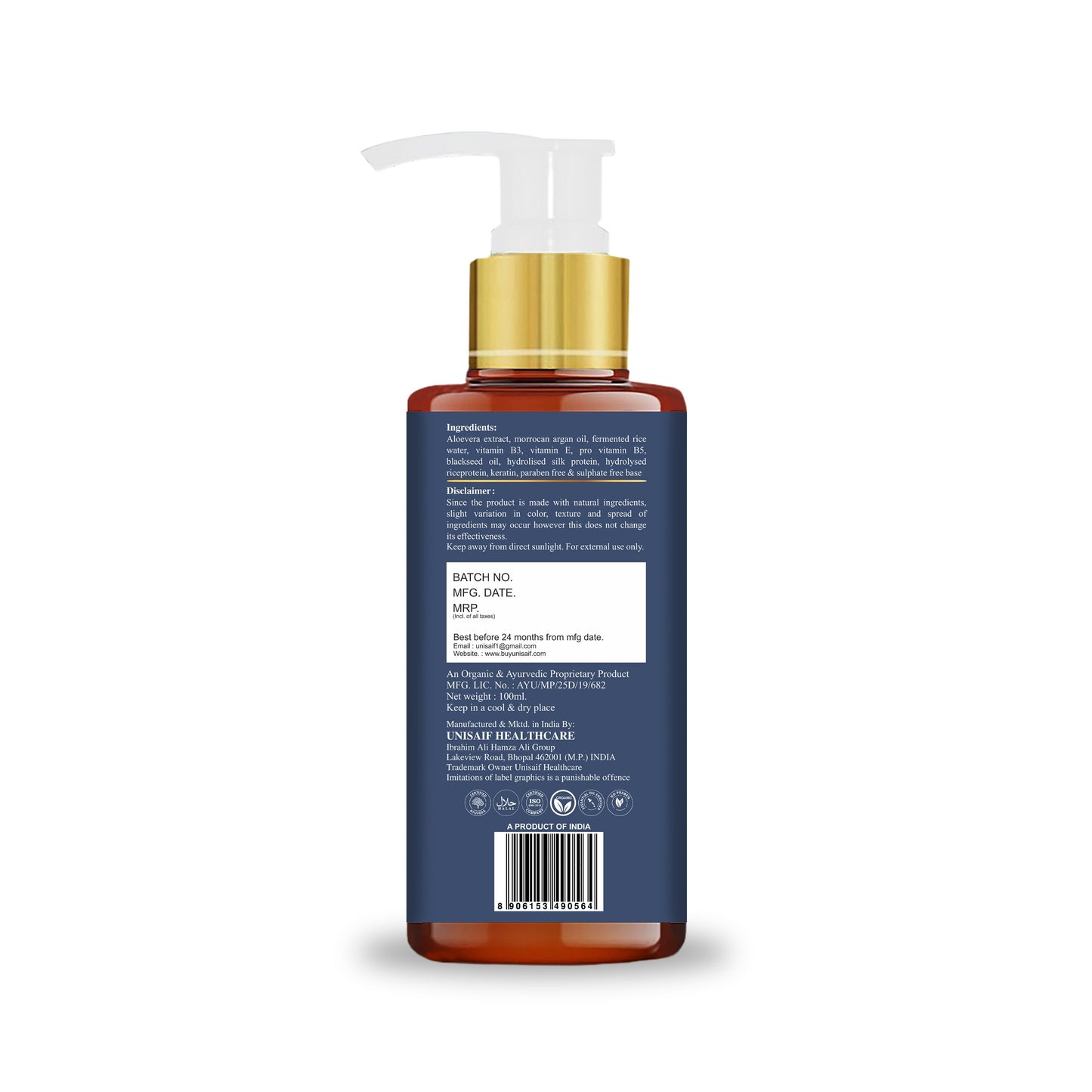 Rice Water Conditioner 100ml | Shine & Texture | Sulphate, Paraben & Silicon Free