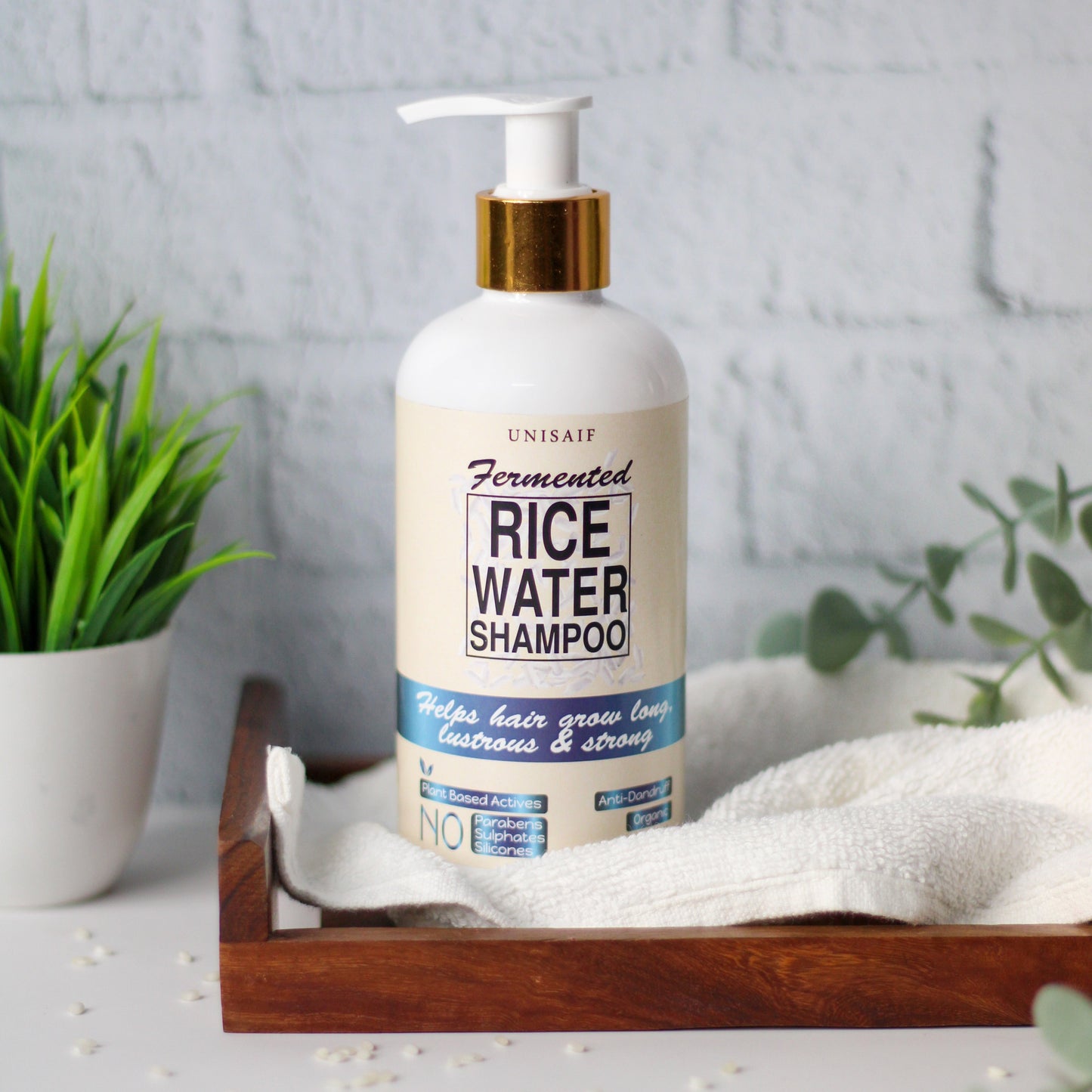 Rice Water Shampoo 300ml | Frizz Control & Shine | Sulphate & Paraben Free