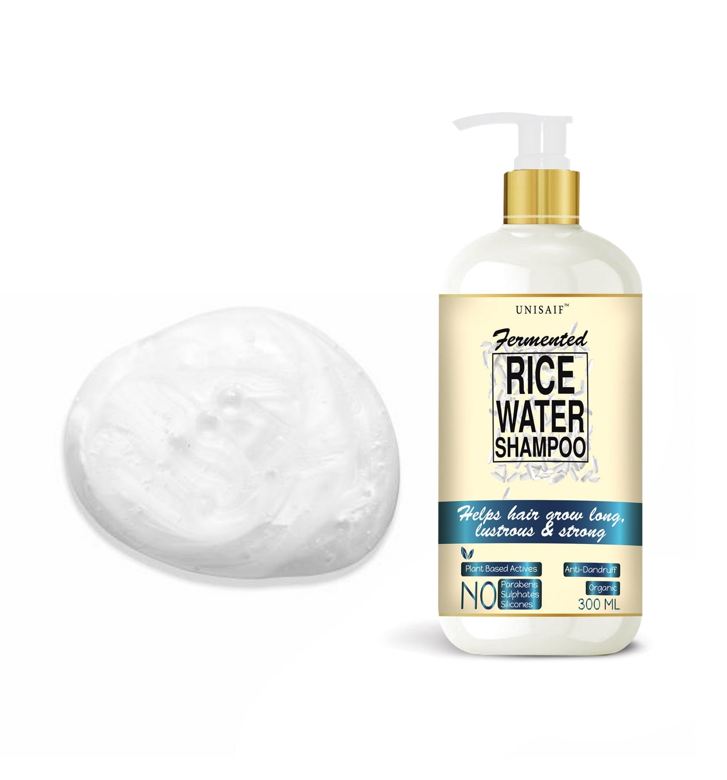 Rice Water Shampoo 300ml | Frizz Control & Shine | Sulphate & Paraben Free