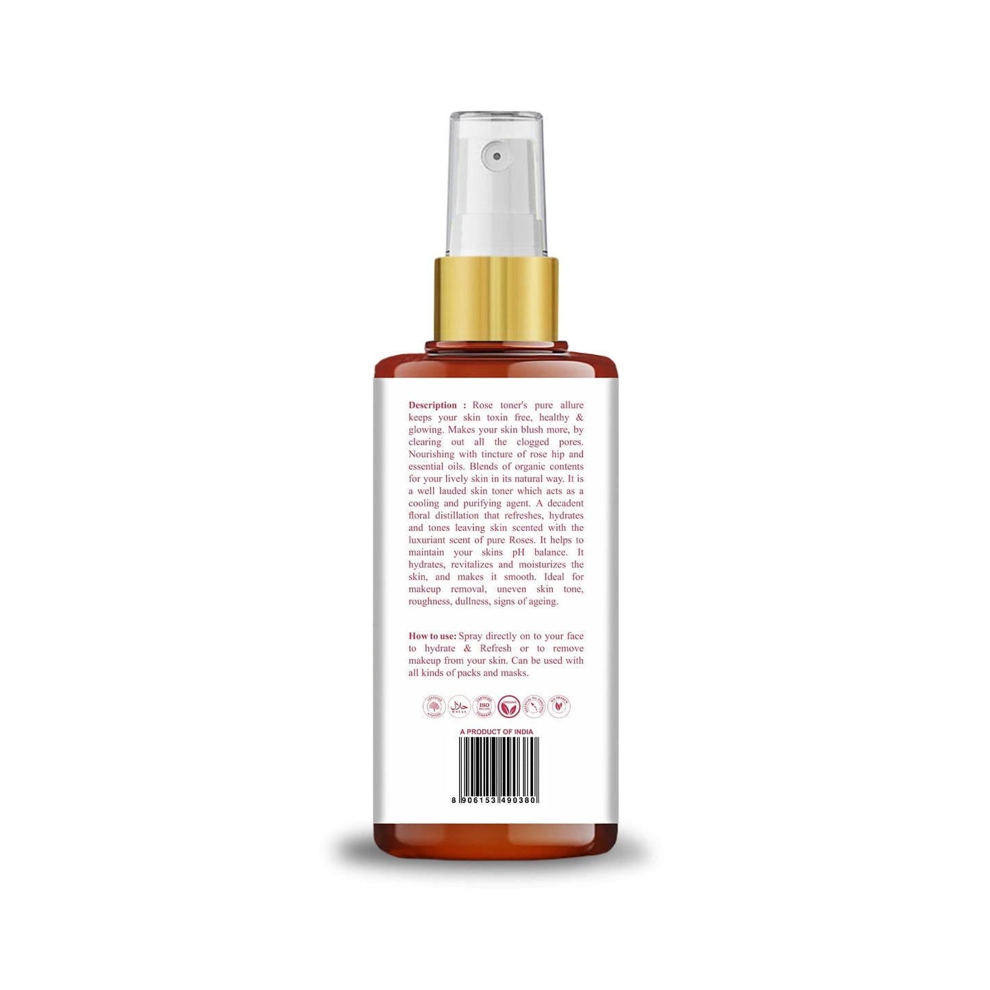 Rose Toner 100ml | Pore Cleanse & Makeup Removal