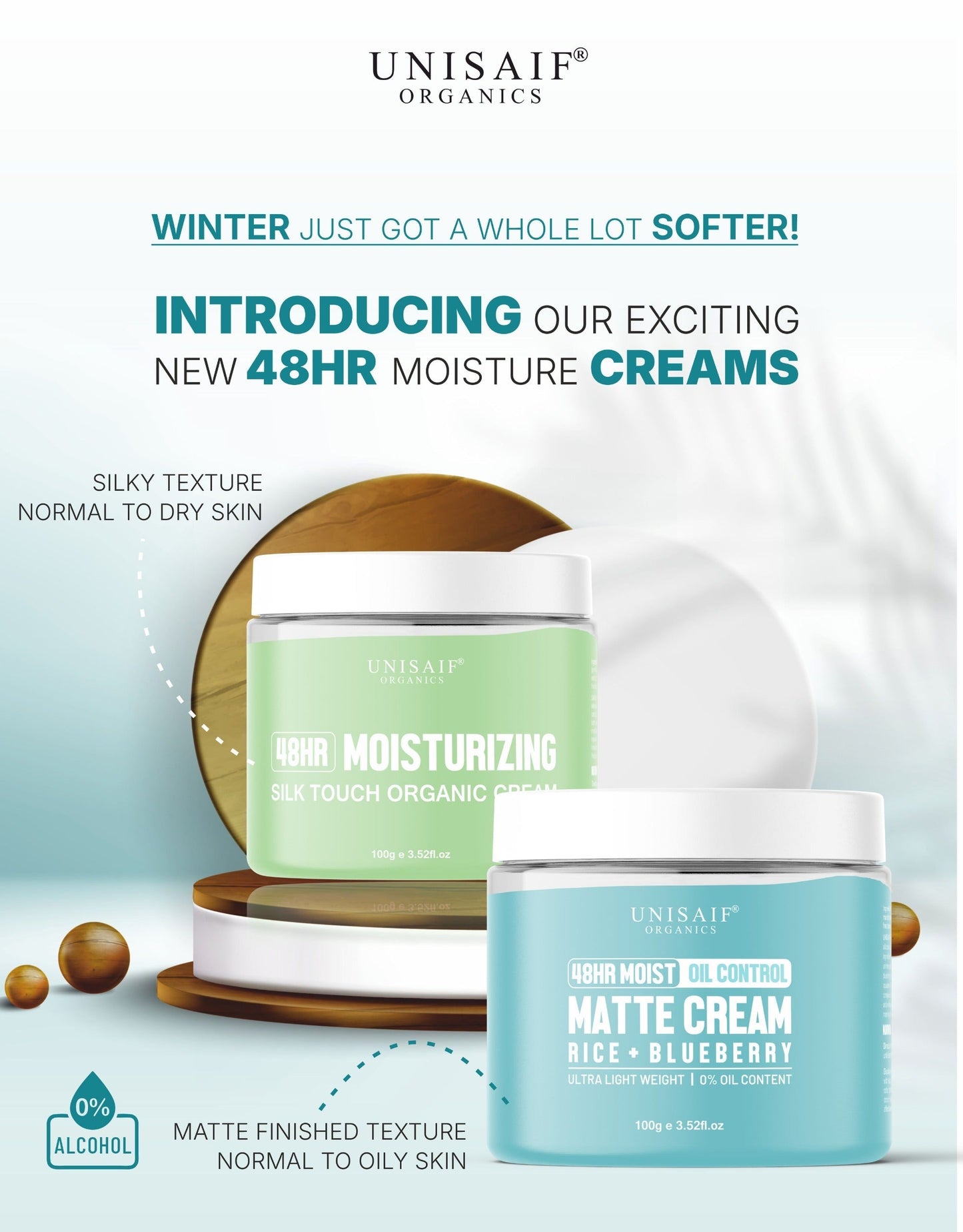 48HR Moisturizing Organic Cream 100g | Silk Touch for Dry Skin