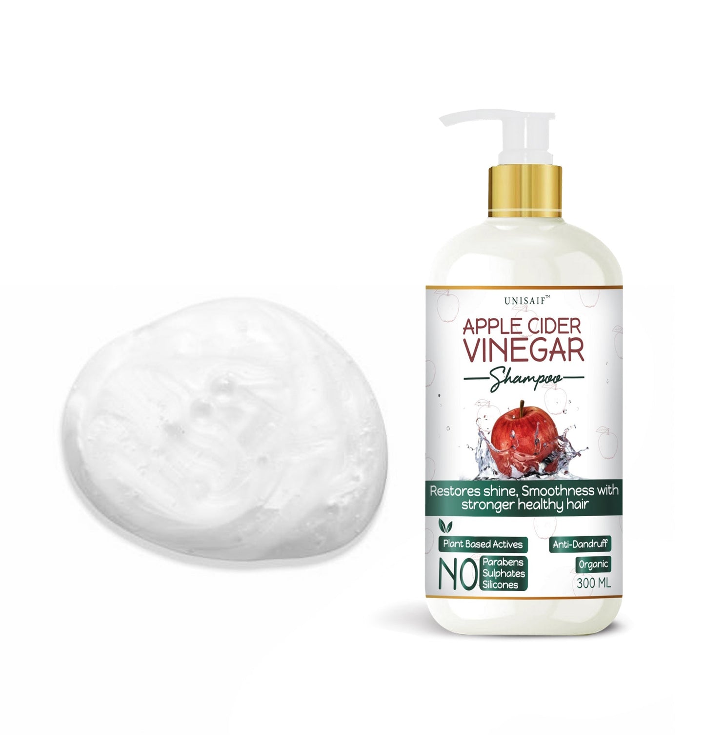 Apple Cider Vinegar Shampoo 300ml | Anti-Dandruff & Smoothening