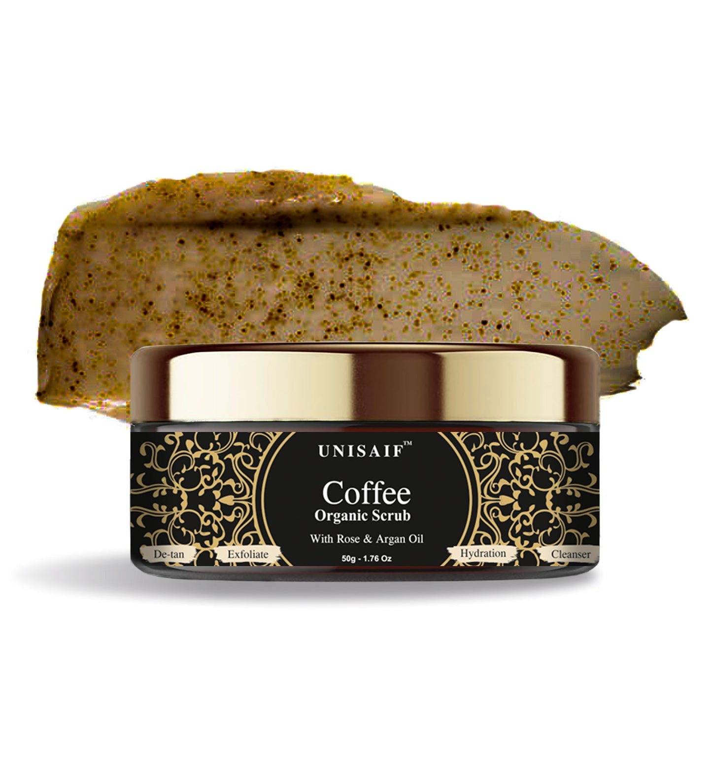 Coffee Organic Scrub 50g | Rose Oil | Hydrate