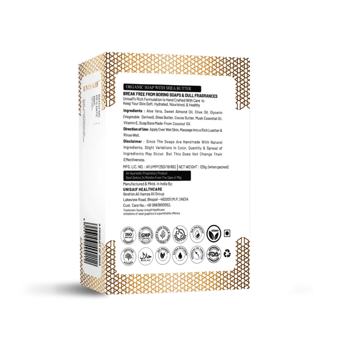 Musk Luxury Organic Soap 125g