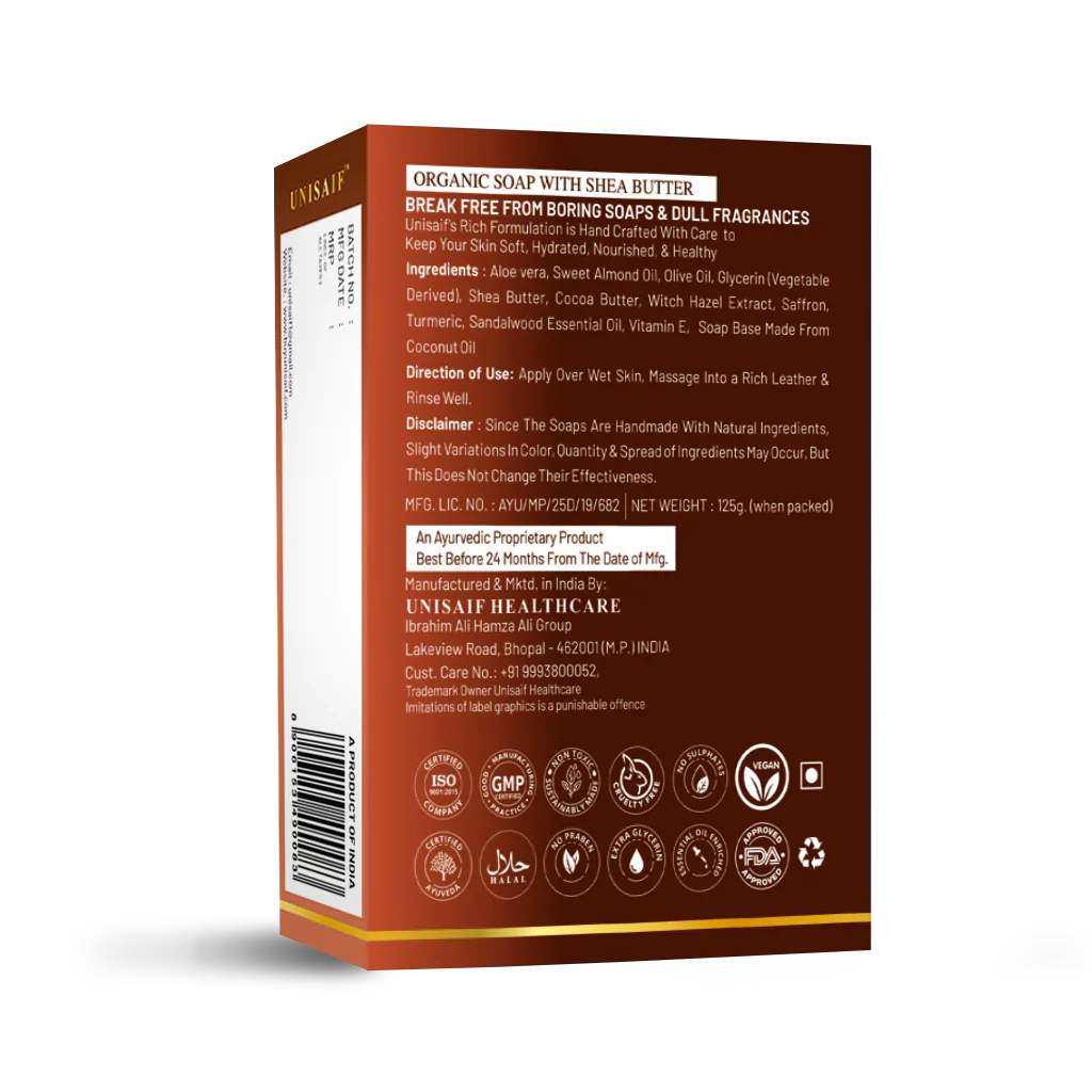 Saffron Crush Organic Soap 125g